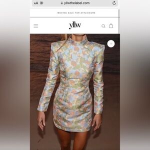 Yllw label Sterling Dress in Pastel Petal